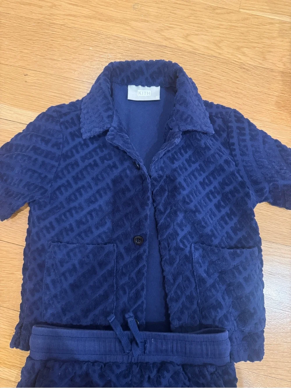 Kith Navy Textured TerryCloth Matching Set